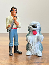 Disney The Little Mermaid ERIC & MAX Dog Action Figure Toy Set Cake Toppers