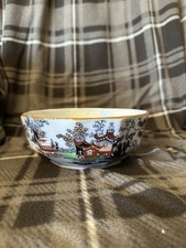 Antique Masons Patent Ironstone China Bowl Imari Style Design Some Hand Painting