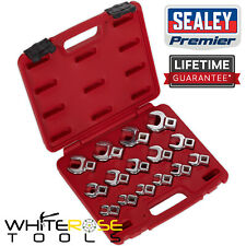 Sealey Crow's Foot Open-End Spanner Set Metric Premier Tools 3/8"Sq Drive 15pc 