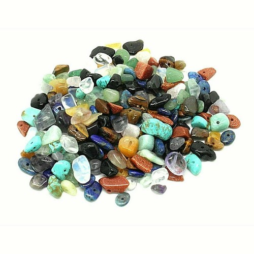 Natural gemstone bead chips - bead,