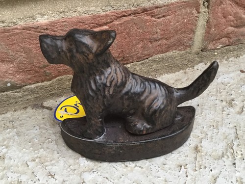 Scottie dog doorstop iron - scottie,