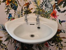 Vintage white corner sink