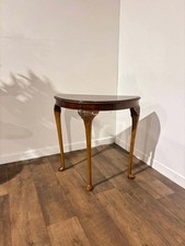 Reproduction Mahogany Demi Lune Hall Table