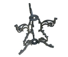 Round Black Vintage Cast Iron