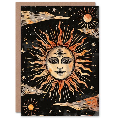 Sun stars sky tarot style - sun,