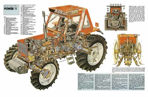 Fiat 880 tractor - fiat, cutaway