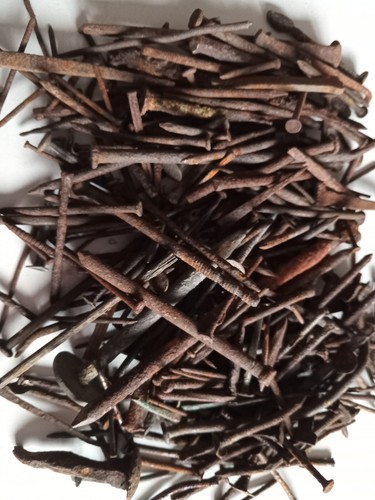Vintage metal iron rusty - metal, nails