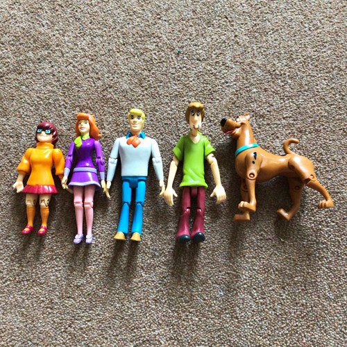 Scooby doo 5pc action figure - action,