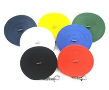 Long Dog Training Lead Leash 1m 2.5m 5m 10m 15m 25 Metres 7 Colours 25mm Webbing