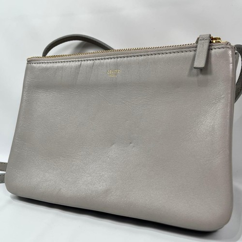 Celine trio grau leather - celine,