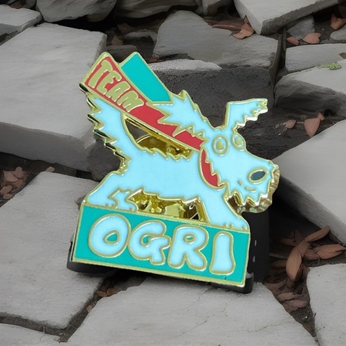 Vintage ogri lapel pin - pin, badge