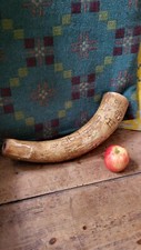 Ancient Huge Powder Horn 17th