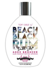 Tan Asz U - BEACH BLACK RUM Double Shot 400X Bronzer Large 400ml Fast Dispatch