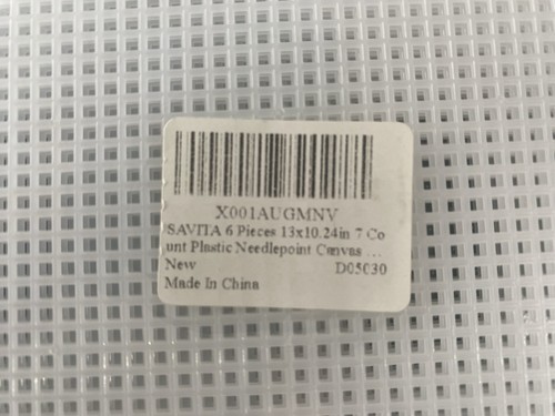 Perforated plastic count - 6x, 7