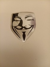 V for Vendetta Silver Sticker