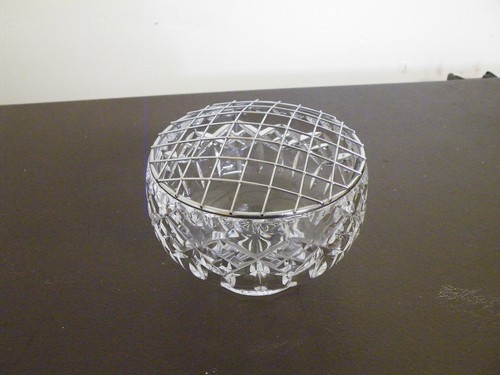 Vintage cut glass rose bowl - cut,