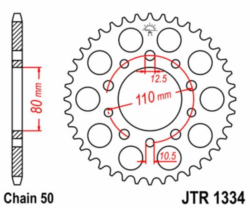 Steel sprocket 530 step - steel,