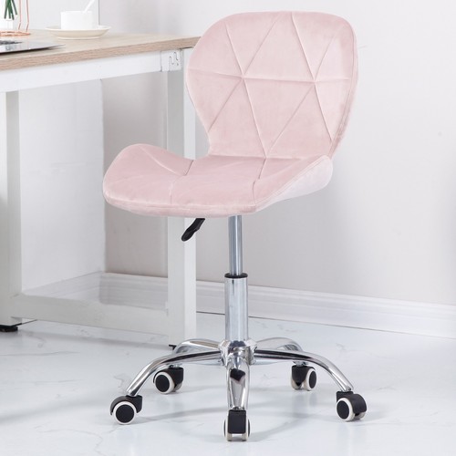 Cushioned velvet computer desk - velvet,