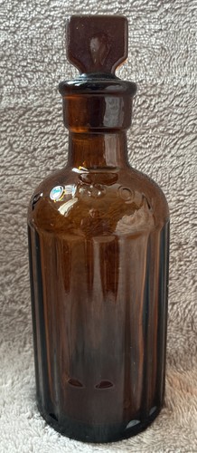 Vintage brown glass empty - vintage,