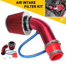 Car Cold Air Intake Filter Induction Kit 3" Pipe Aluminum Power Flow Hose System