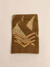 British Army Sergeant desert DPM rank patch badge insignia slide
