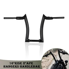 16'' Rise Handlebar Motorcycle Ape Hanger Fit For Harley Dyna Softail Touring