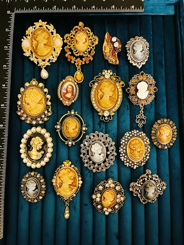 15pcs victorian style cameo - victorian,