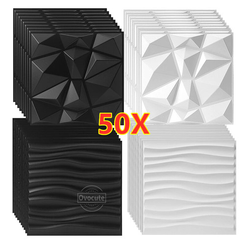 50pcs wall panels diamond - 3d,