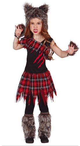 Girls werewolf costume - werewolf,