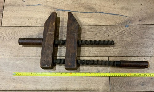 Vintage wooden carpentry clamp - carpentry,
