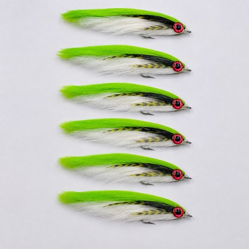 Chartreuse white clouser - 6,