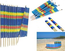 4,5,6,8,10 Pole Windbreaker Camping Screen Beach Festival Sun Wind Shelter