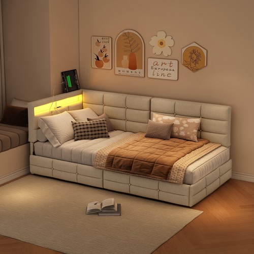 Upholstered 3ft single bed - upholstered,