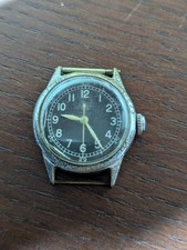 WWII Bulova A11, 10AK Mens Military Watch, Ticking, for Restoration, #P467