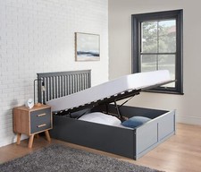 Wooden Ottoman Bed Frame Bed with Storage Featuring Extra Under Bed Storage