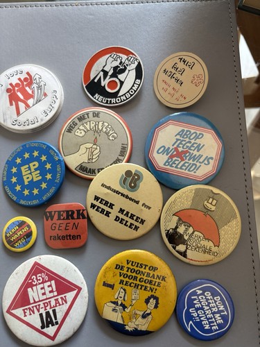 European political pin badges - political,
