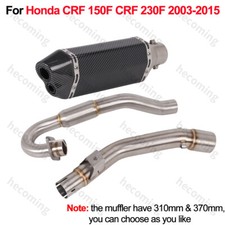 Motorcycle Exhaust Muffler for Honda CRF 150F CRF230F 2003-2015 Double Tube