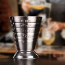 75ML Stainless Steel Measure Cup Jigger Shot Drink Spirit Mixed Cocktail Beaker
