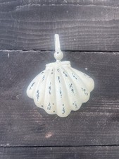 Small Cast Iron  Antiqued White Shell Hook Seashell Coastal Decor Beach Decor