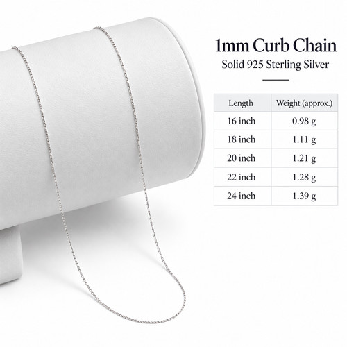 925 sterling silver curb - 925,