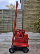 Vintage Tri-ang Rare Jones KL44 Pressed Steel Mobile Crane Red and Black