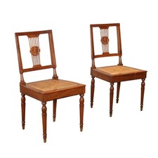 Antique Neoclassical Chairs Walnut Italy XVIII Century