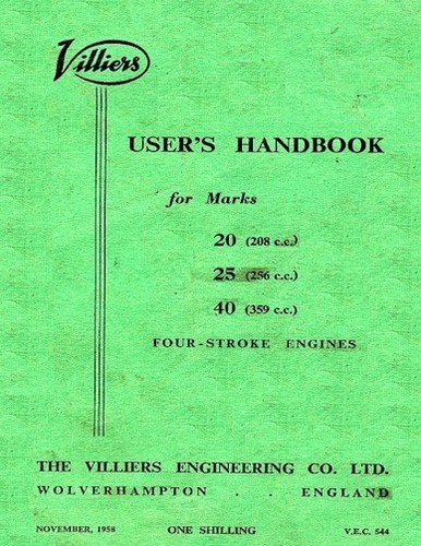 Villiers engine manual - engine, mk20