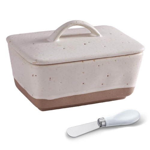 Ceramic butter dish with lid - ceramic,