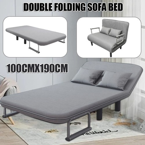 Double fabric sofa bed - bed, sleeper