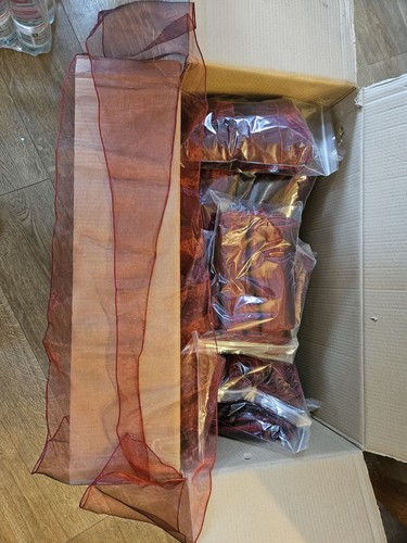 115 burgundy red organza - burgundy,