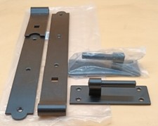 Heavy Duty Gate Hook and Band Pin Hinges 355mm in Black