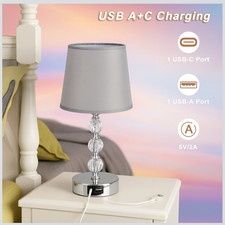 Bedside Table Crystal Lamp