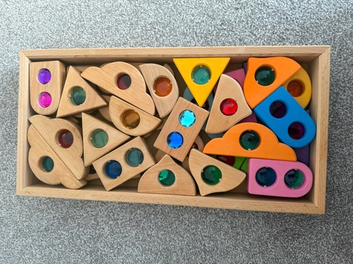 Bauspiel wooden toys tray - bauspiel, in