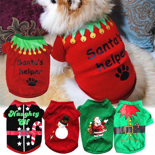 Christmas red pet clothes - red,